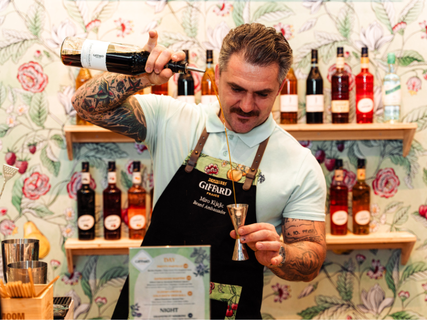 Bartender preparing a cocktail at BCB Berlin