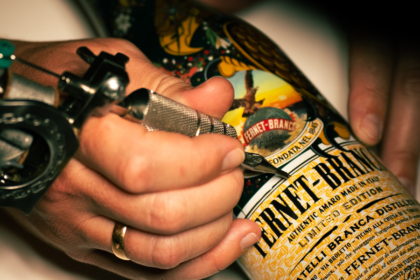 Fernet-Branca bottle tattoo artist