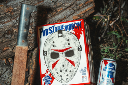 Pabst Blue Ribbon hockey mask pack