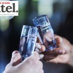 Antica-branded glasses of sambuca