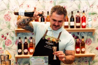 Bartender preparing a cocktail at BCB Berlin