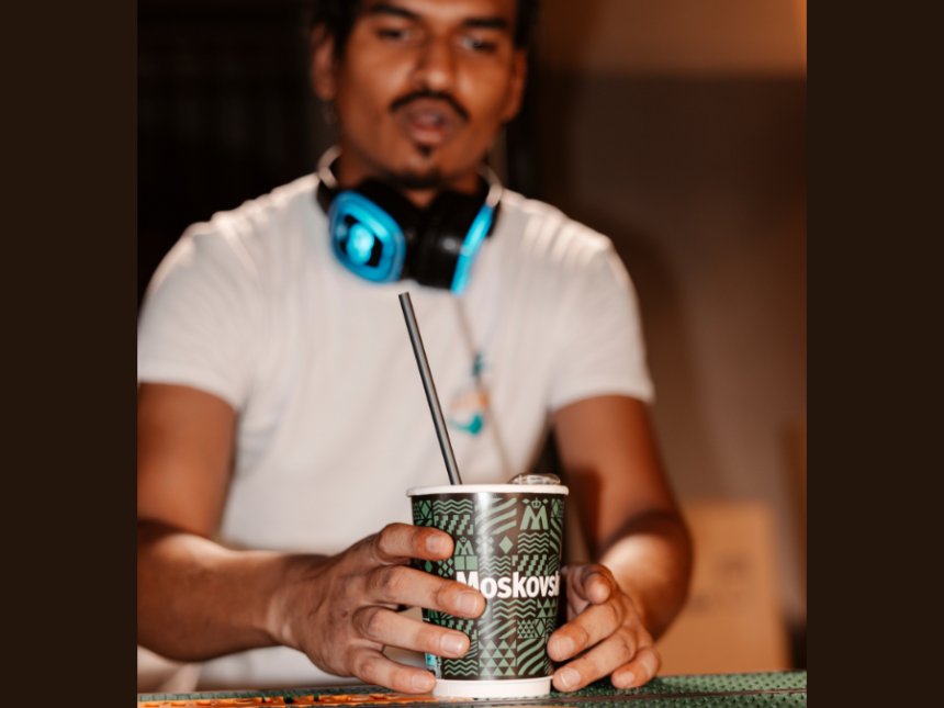 Branded Moskovskaya cup with DJ
