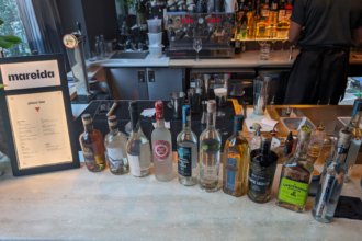 Line-up of piscos at a ProChile event in London in June 2026