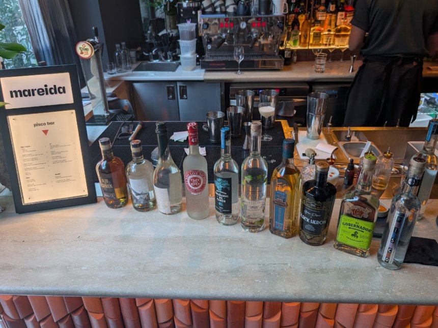 Line-up of piscos at a ProChile event in London in June 2026