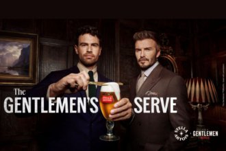 Marketing still for Stella Artois tie-up with Netflix's The Gentlemen