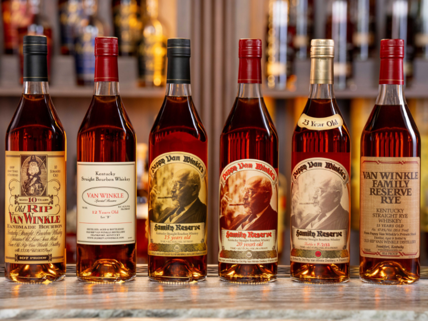 2026 Van Winkle Whiskey Collection six bottles