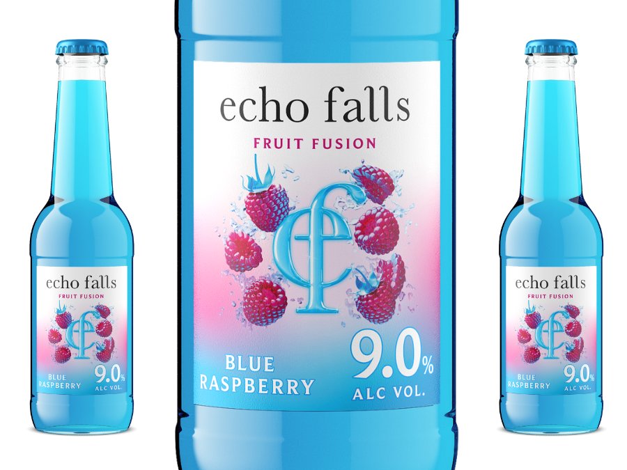 Echo Falls Blue Raspberry 27.5cl bottles