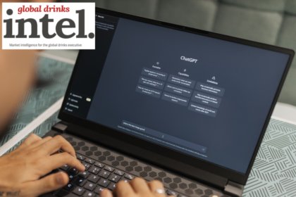 Laptop displaying ChatGPT home screen