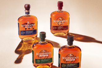 Jefferson's Bourbon new look - The lineup includes Jefferson's Very Small Batch Bourbon, Jefferson's Triple-Rye, Jefferson's Reserve 8-Year-Old and Jefferson's Ocean Aged at Sea