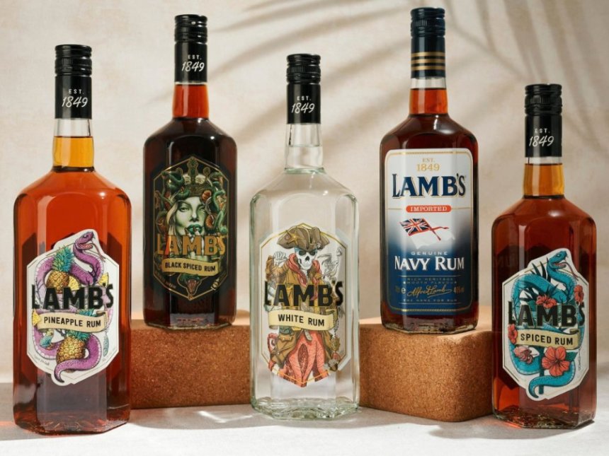 Lamb's rum portfolio five bottles