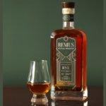 Remus Repeal Reserve Rye Whiskey bottle with glass
