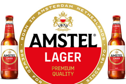 Amstel crest and bottles