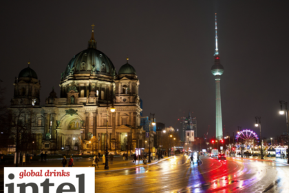 Berlin skyline at night