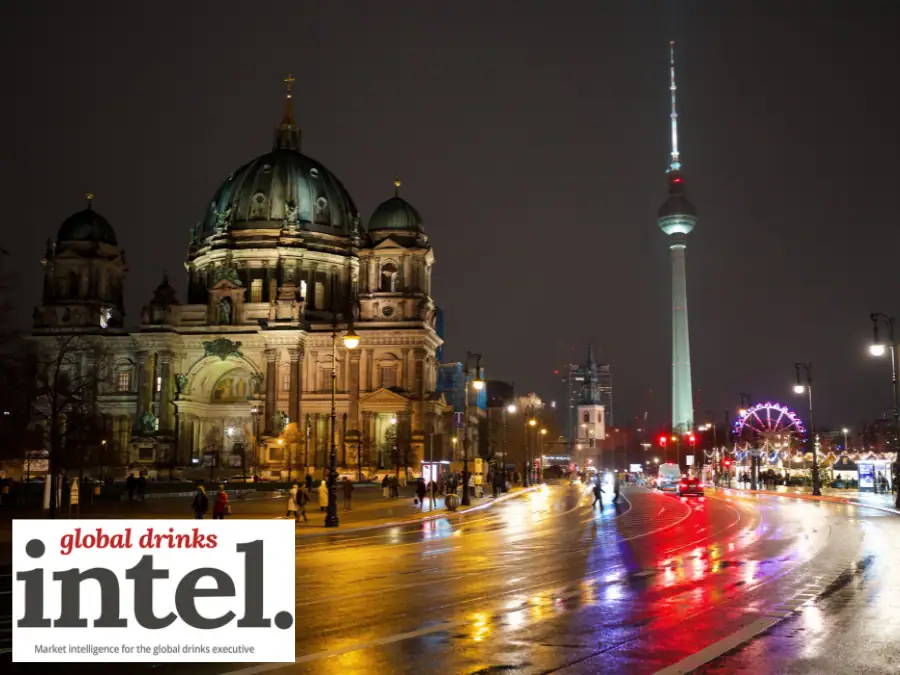 Berlin skyline at night