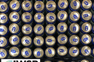 Drinks cans from above