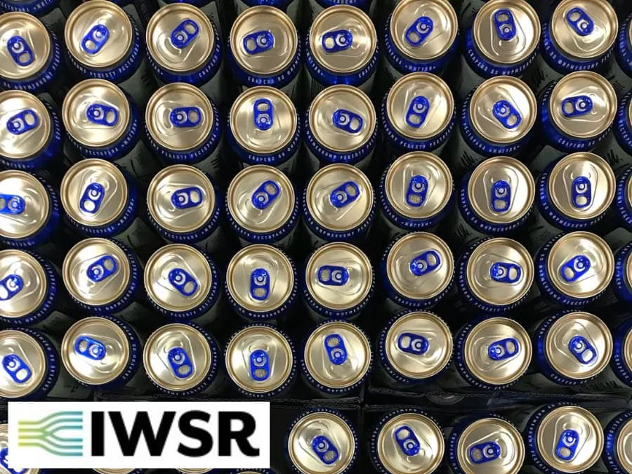 Drinks cans from above