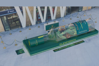 Composite of Glenfiddich/Aston Martin installation