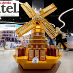Jägermeister Orange windmill in Amsterdam Schiphol