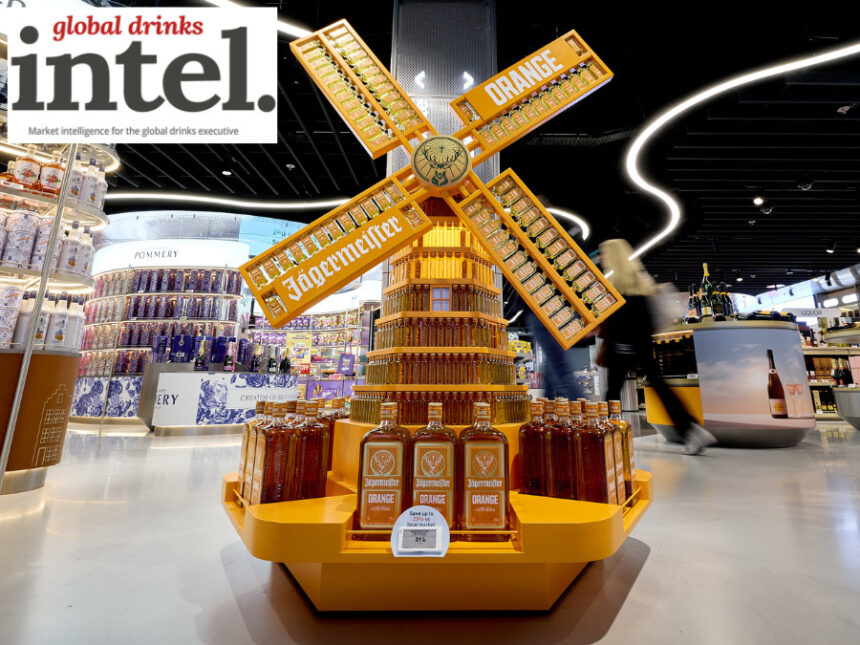 Jägermeister Orange windmill in Amsterdam Schiphol
