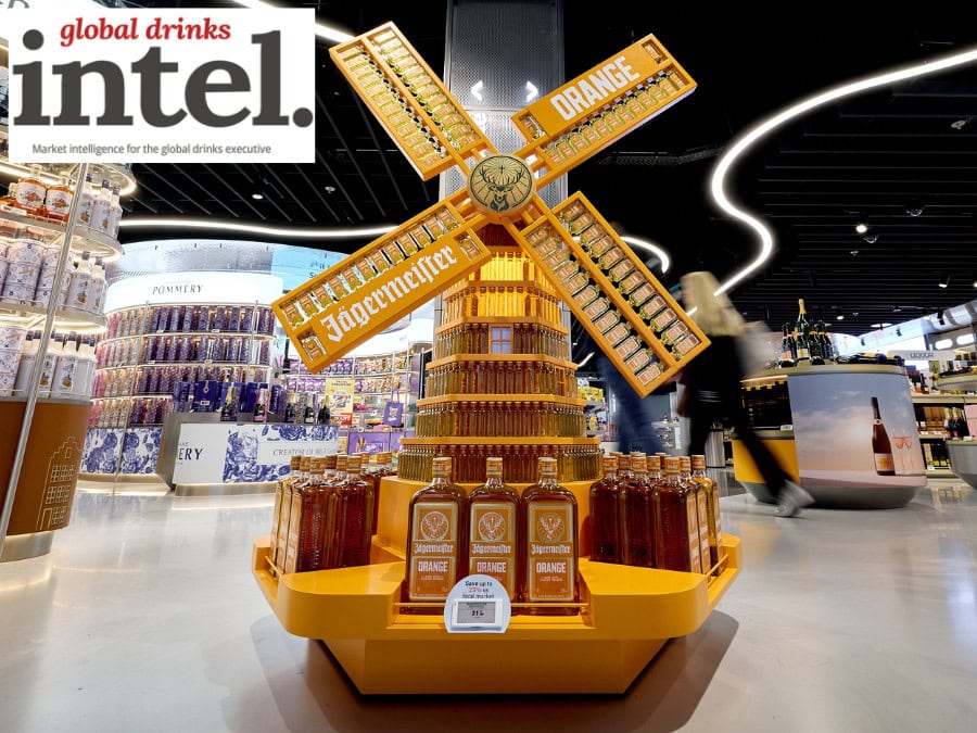 Jägermeister Orange windmill in Amsterdam Schiphol