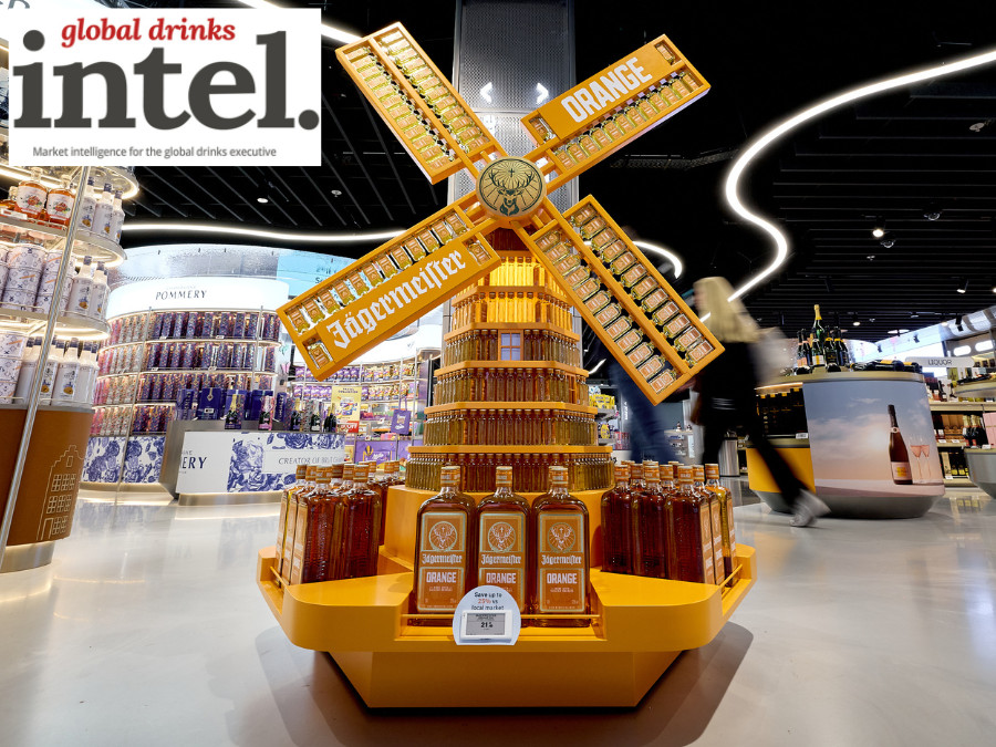 Jägermeister Orange windmill in Amsterdam Schiphol