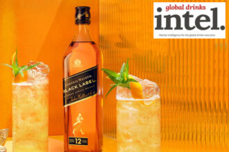 Johnnie Walker Black Label bottle with serve