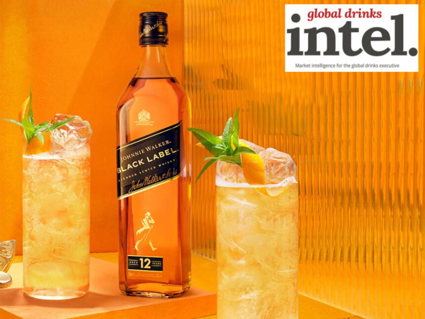 Johnnie Walker Black Label bottle with serve