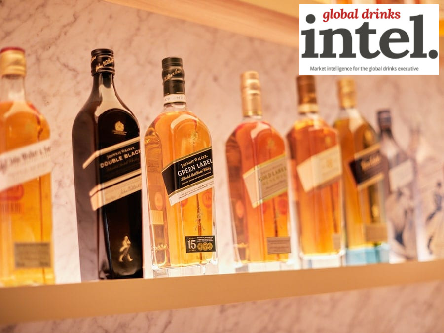 Johnnie Walker line-up eight bottles