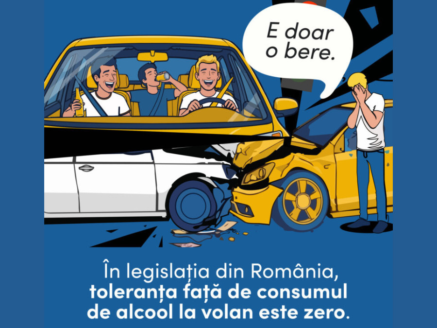 Image from Molson Coors Beverage Co's anti-drink-driving campaign in Romania