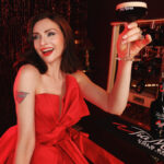 Sophie Ellis-Bextor with branded Tia Maria glass