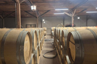 Casillero del Diablo Black label barells aging at Concha y Toro's wine tourism destination Centro del Vino in Pirque, Chile