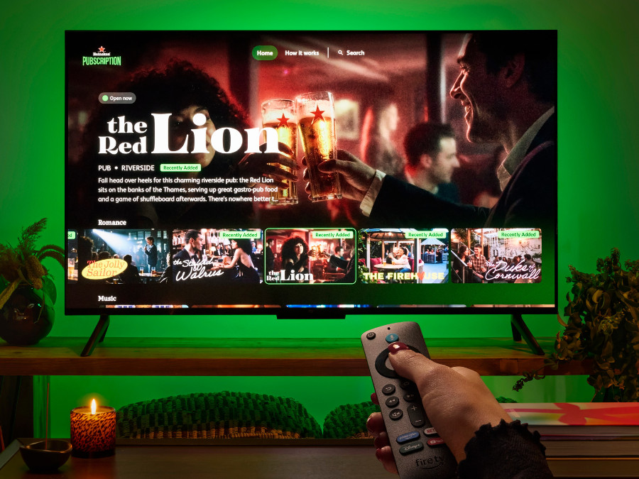 Heineken Amazon Pubscription TV screen