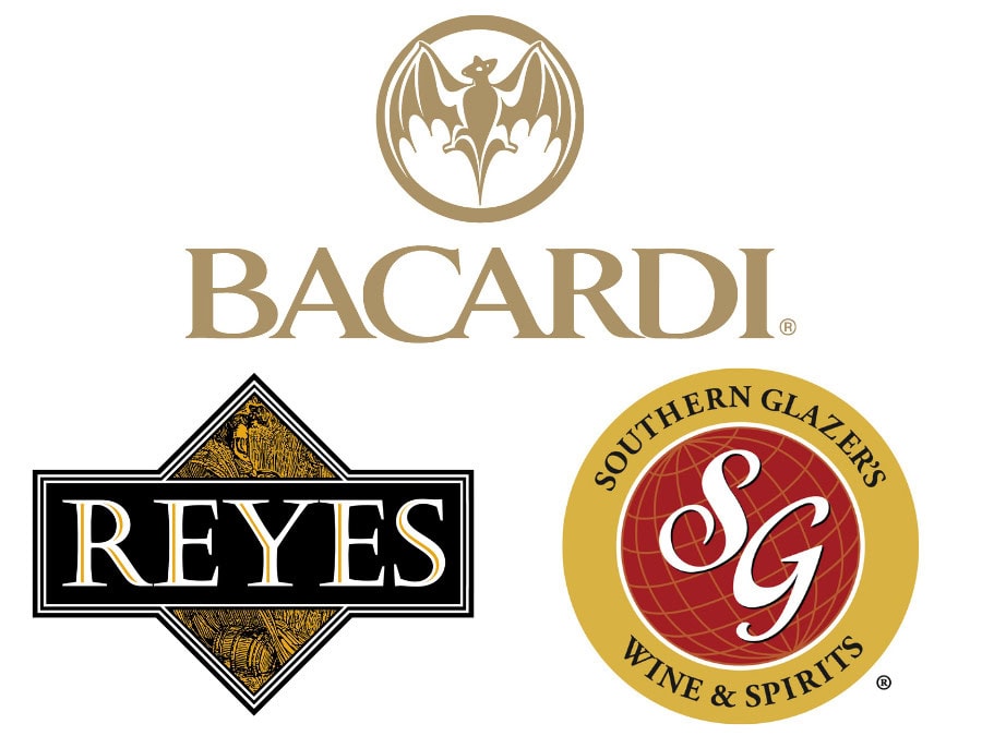 Bacardi Southern Glazer’s Reyes logos