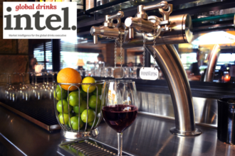 WIne on tap on a bar