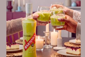 Warninks Pistachio White Chocolate bottle with two serves